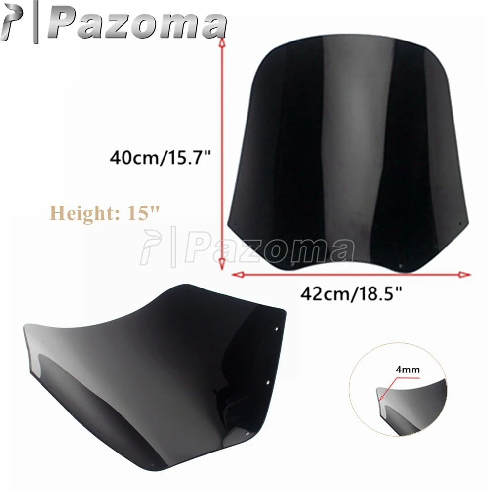 Накладка на лобовое стекло мотоцикла 15 дюймов 11 для Harley Dyna Low Rider Street Bob Super Glide FXD FXDL