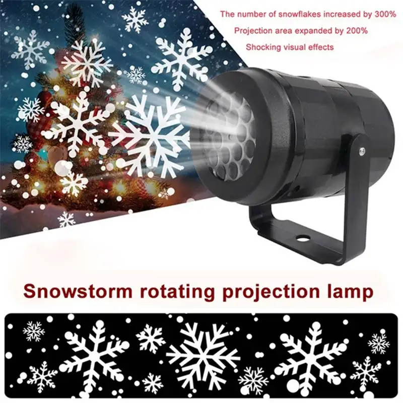

LED Snow Light White Blizzard Projector Christmas Atmosphere Holiday Family Party Special Light Outdoor Christmas Light