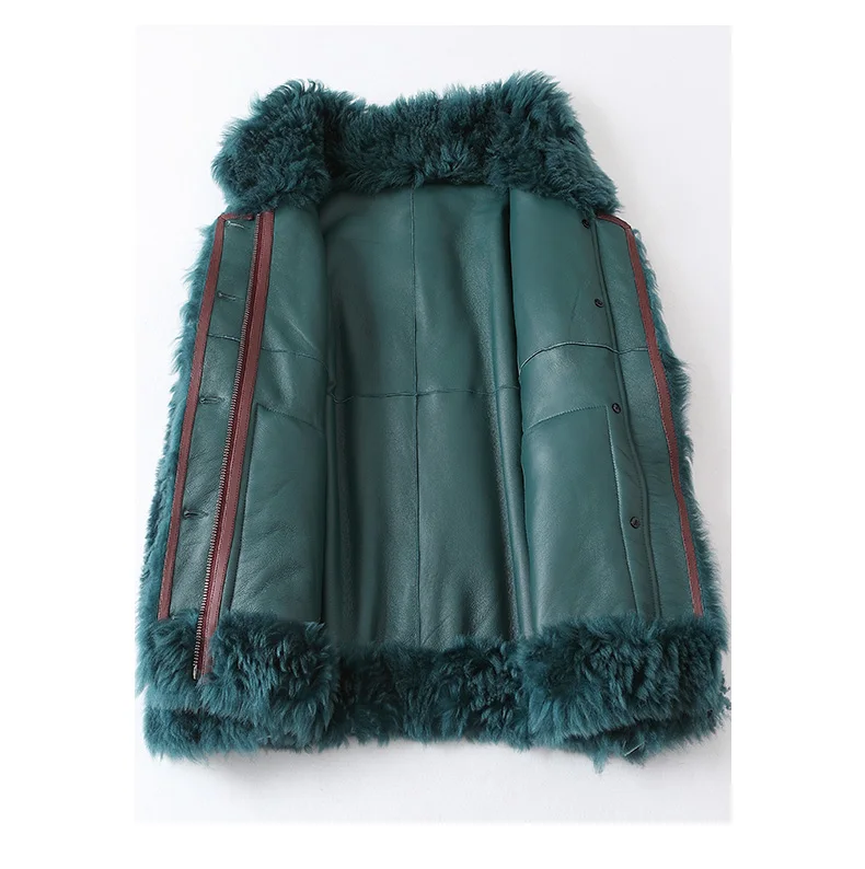 Günstig Mantel Natürliche Weibliche Pelz Winter 100% Echtpelz Jacke Frauen Kleidung 2020 Vintage Doppel Konfrontiert Wolle Mäntel Koreanische Tops Hiver 98220