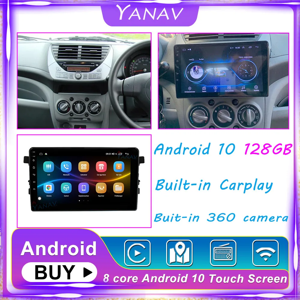 

Автомагнитола на Android, 128 ГБ, мультимедиа, GPS-навигация, головное устройство для Suzuki Alto 2009-2014, автомобильный стерео-видеоприемник, магнитофон