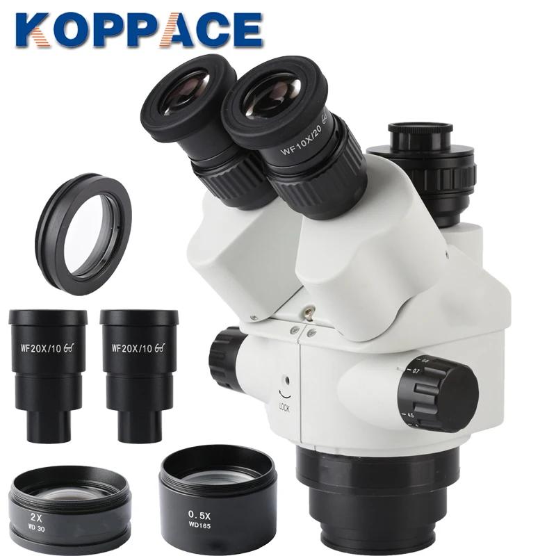 Триокулярный электронный микроскоп KOPPACE 2 1x 180X для ремонта фототехники с HDMI и