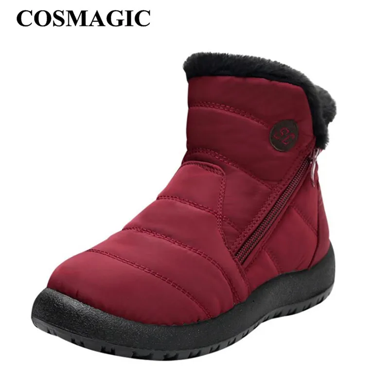 COSMAGIC/Новинка 2019 года зимние женские нескользящие ботинки мягкая подошва