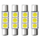 4 шт. C10W C5W Festoon 29 мм 31 мм светодиодный DC 12 В белая лампа для номерного знака автомобиля