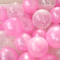 20pcslot thickened pink pearl latex balloon mix black color star wedding room decoration baby shower birthday party balloon
