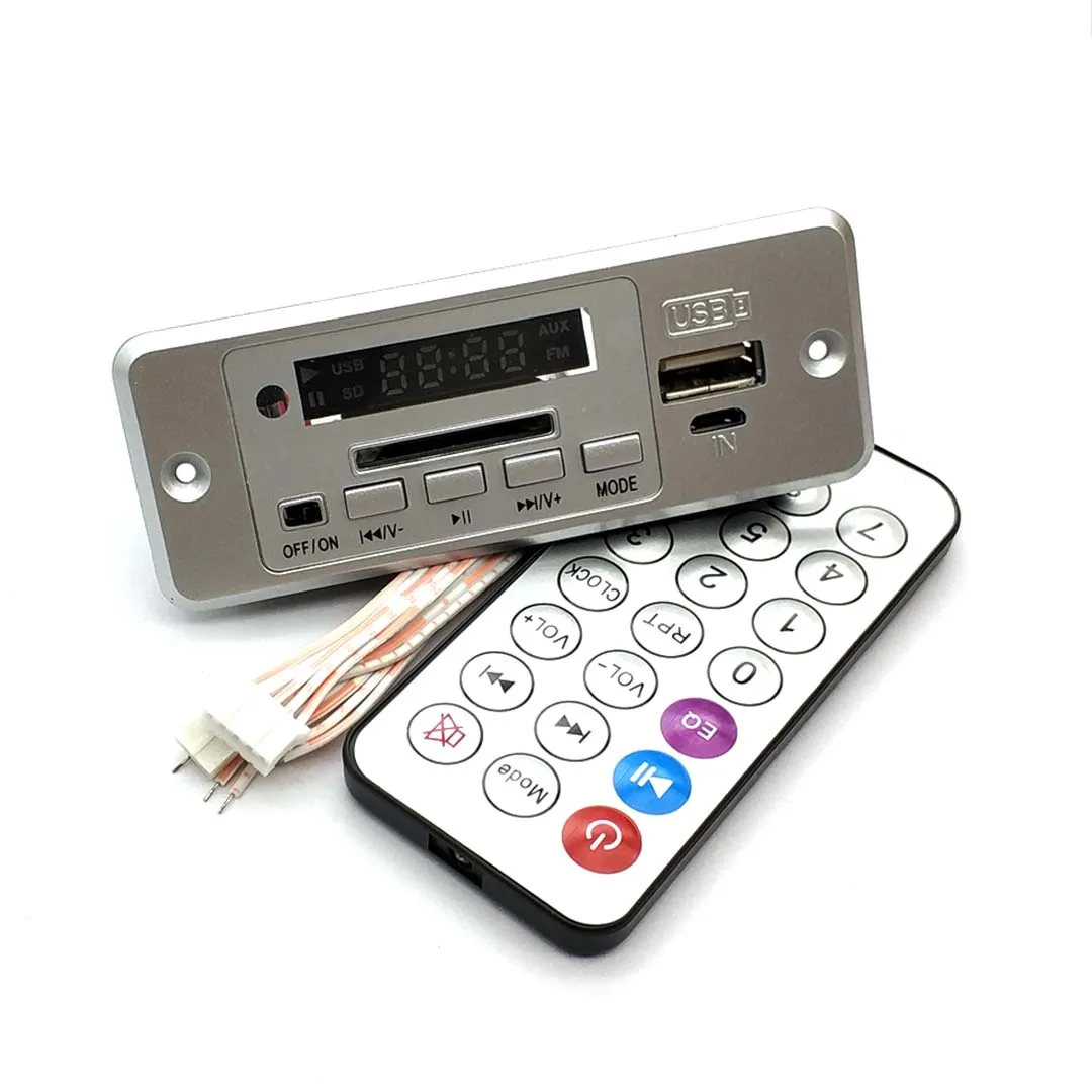 5 В/12 в источник питания MP3 декодер доска плеер с дисплеем двухканальный без усилителя мощности дистанционное управление FM отключение питания Memor