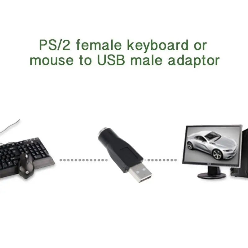 2 шт./компл. USB в PS/2 конвертер мужской-Женский Разъем для клавиатуры мыши |