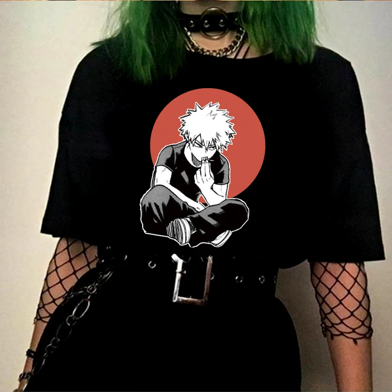 

Katsuki Bakugo Eating Fries T-shirt My Hero Academia Shirt Boku No Hero Academia Japanese Anime Kawaii Shirt