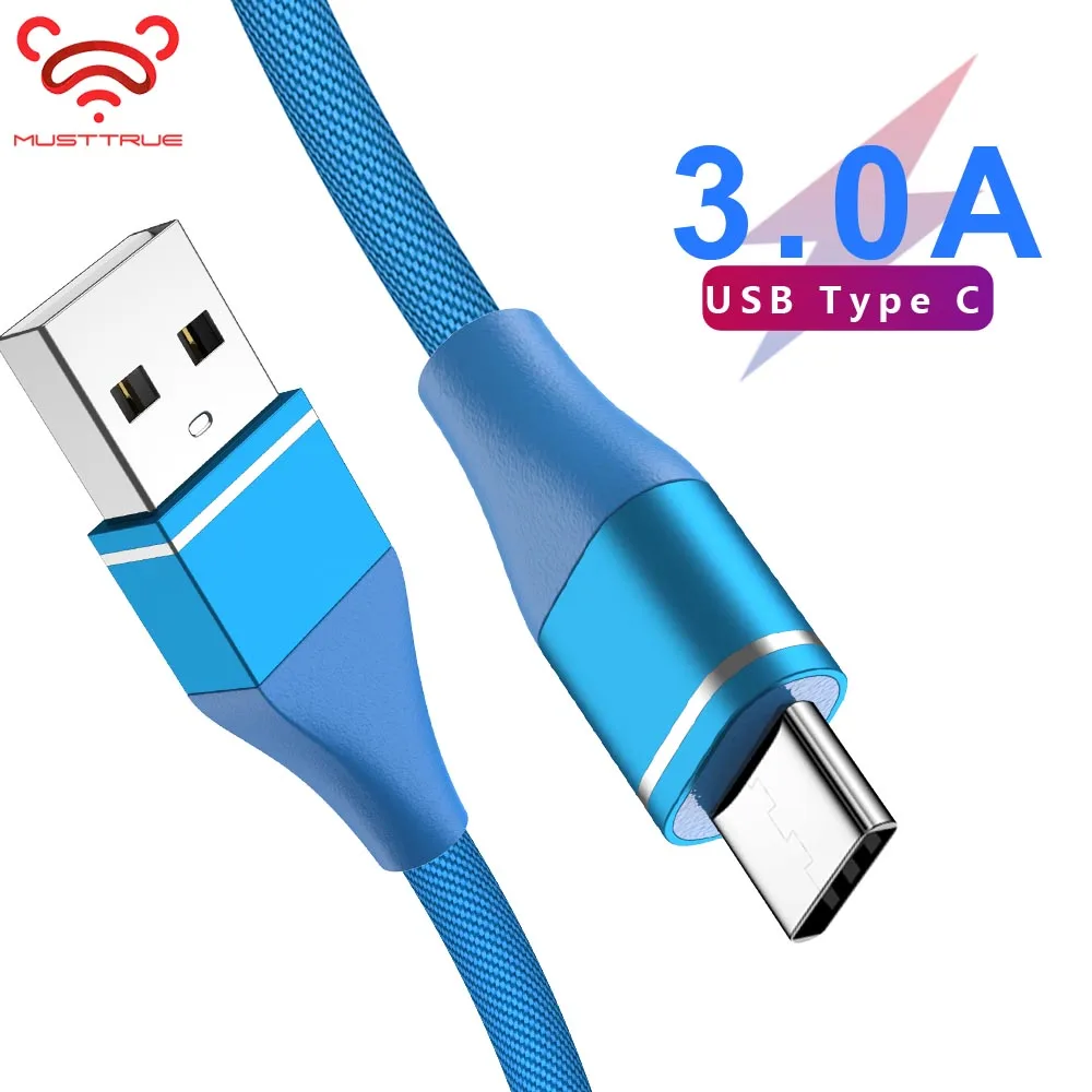 MUSTTRUE usb type C кабель для samsung phone Tablet redmi note 10 oneplus7 pro Кабель передачи данных c данных| |
