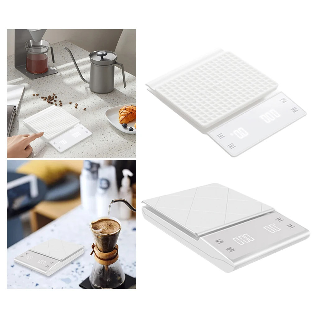 

3kg/0.1g Drip Coffee Scale With Timer High Precision Electronic Scales