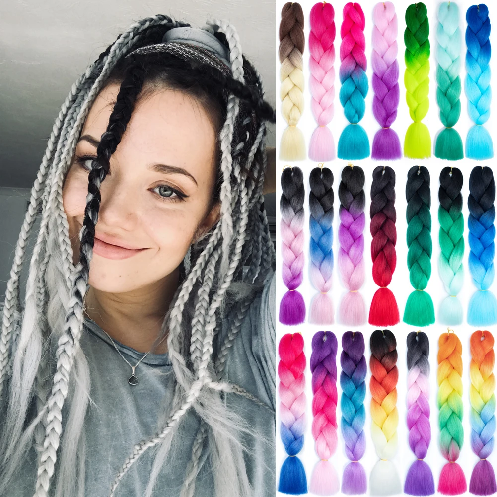 Betella 24 inch Ombre Color Synthetic Hair Braids Pre Stretched Wholesale Jumbo Braiding KaneKalon Extensions 100g/pcs |