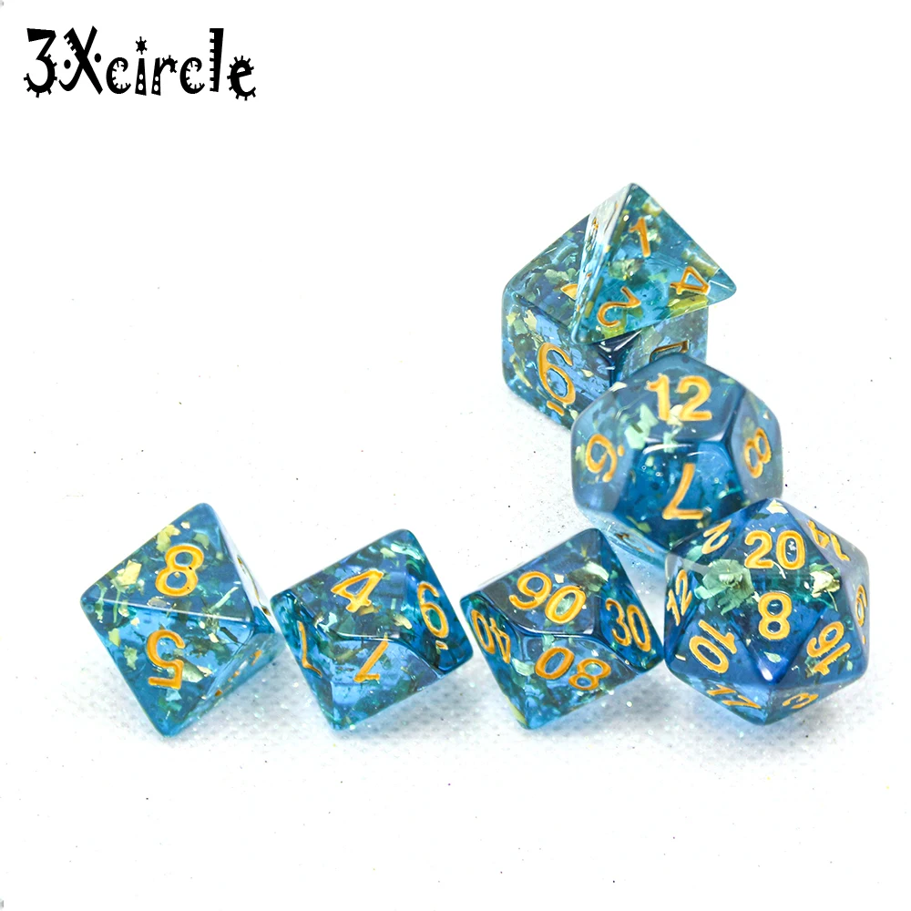 Высокое качество 1 креативный 7 шт./лот D4 D6 D8 D10 % D12 D20 Dnd ролевая игра TRPG Набор