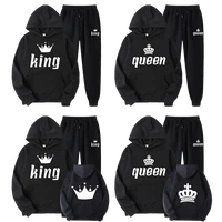 bababuy king queen lovers couple matching set hoodies sweatshirts and sweatpants trousers men women casual tracksuits