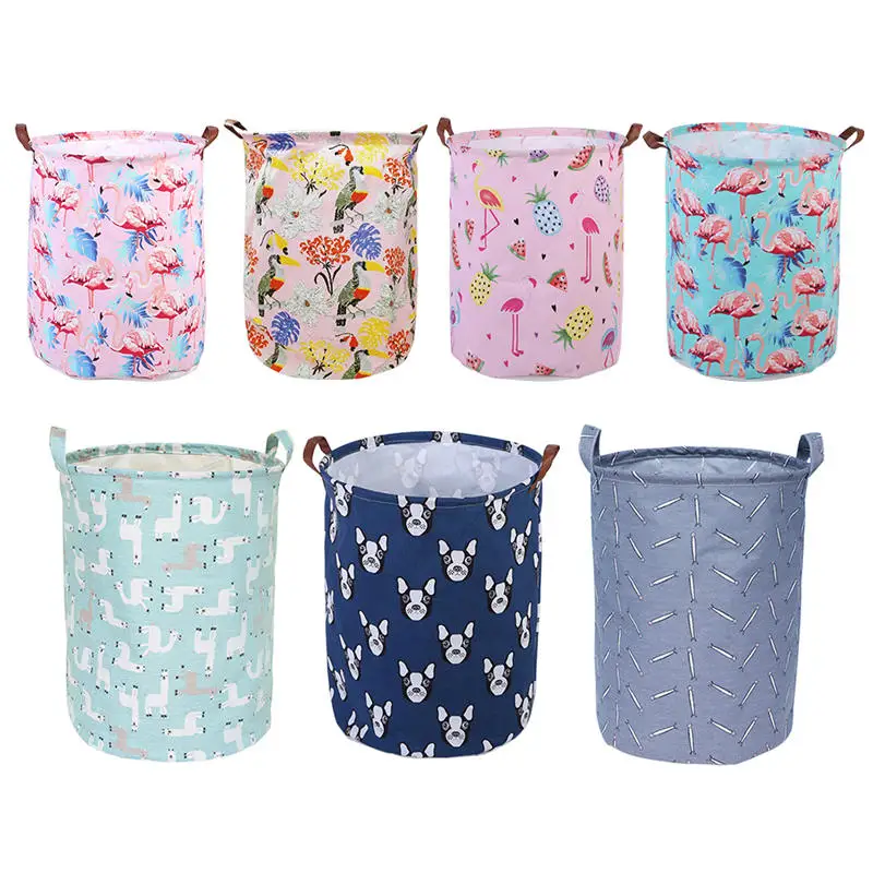 Водонепроницаемый холст настольная корзина для хранения разное нижнее белье игрушки коробки для хранения Органайзер для белья корзина 1 шт