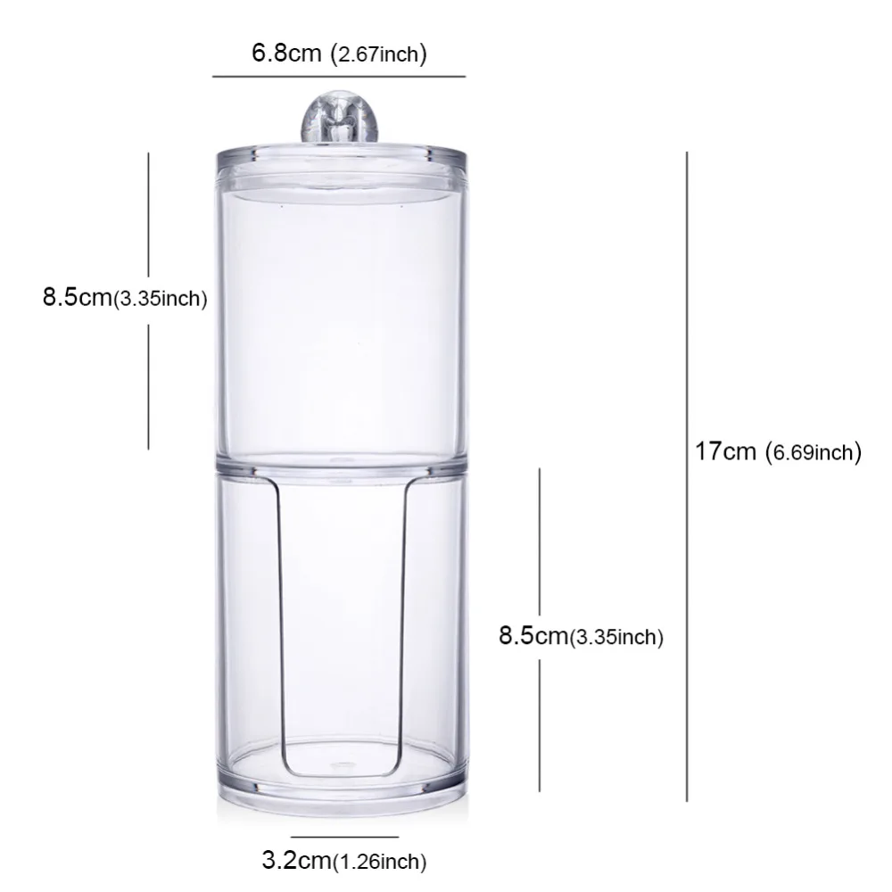 Акриловый круглый контейнер многофункциональная коробка для хранения ювелирных