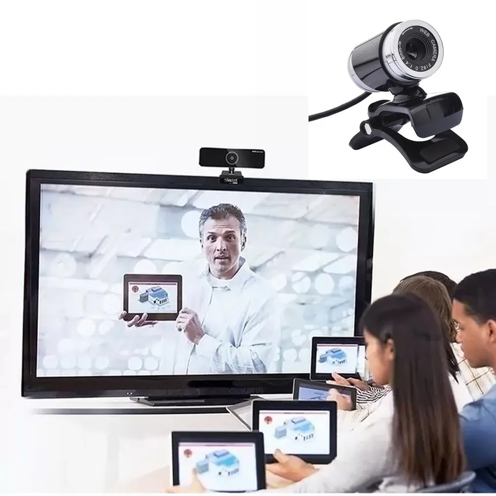 1080P USB2.0 Веб камера 360 градусов цифрового видео веб с микрофоном зажим для