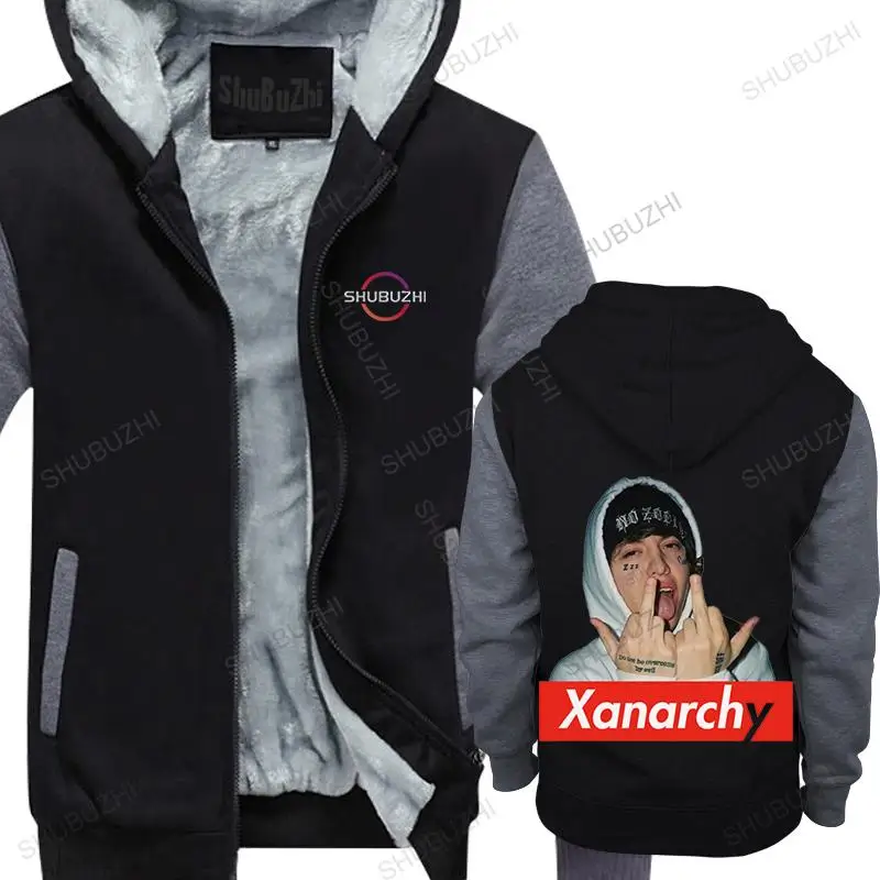 

Новое поступление, мужские хлопковые толстовки, зимняя мужская одежда Lil Xan-xанархии, куртка, Мужская Осенняя толстовка, брендовая теплая тол...