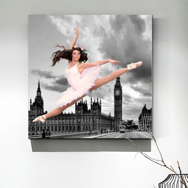 Картина для гостиной балетный постер с танцовщицей настенная живопись на холсте