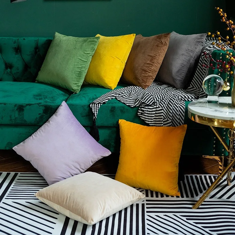 45x45 см накидка для подушки Чехол зеленый желтый розовый голубой бело-золотые