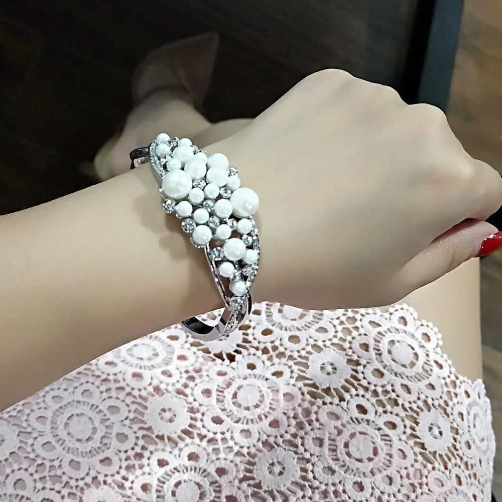 SINLEERY Шарм Имитация жемчужные браслеты и для женщин ювелирные изделия