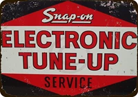 new tin sign snap on electronic tune up service vintage aluminum metal sign 8x12 inches m4088