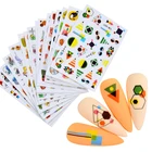 2022 Новый дизайн абстрактная Геометрическая наклейка для ногтей и наклейка простой летний слайдер для творчества для дизайна ногтей с изображением цветов листьев животных