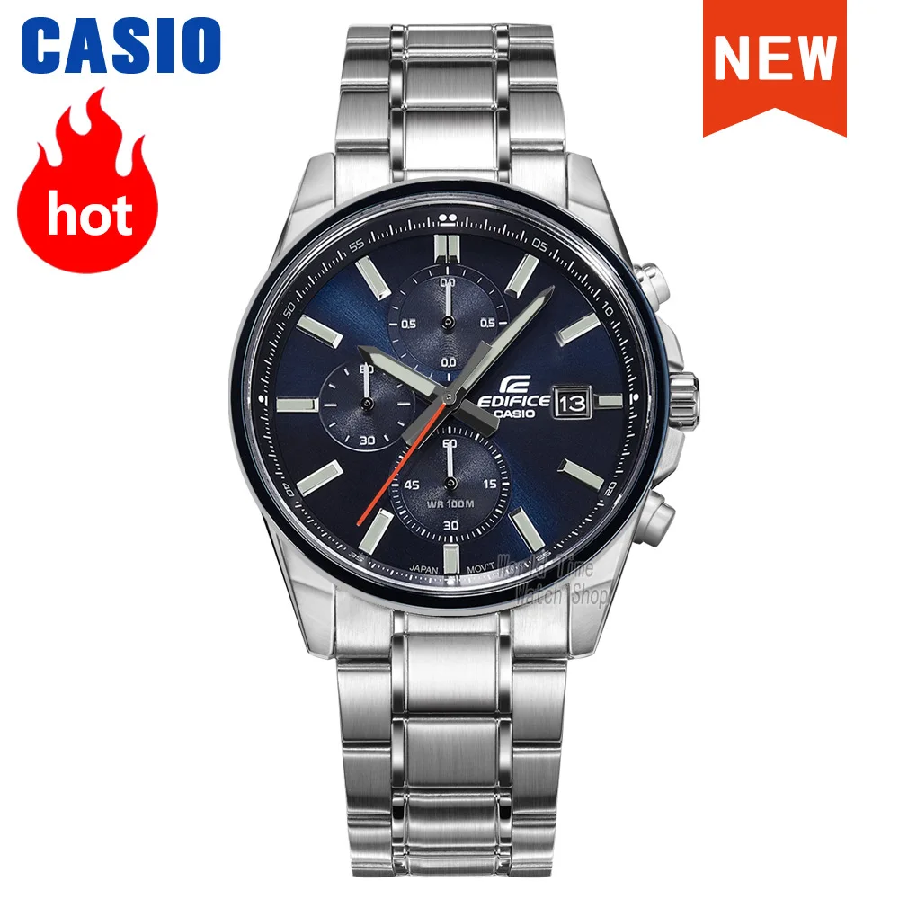 

Casio watch Edifice watch men top luxury set quartz Large dial three-eye business quartz men watch relogio masculino EFV-610