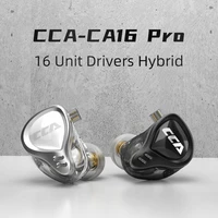 cca ca16 pro 1dd7ba hybrid driver hifi in ear earphone with detachable silver plated 2pin cable for musicians audiophil