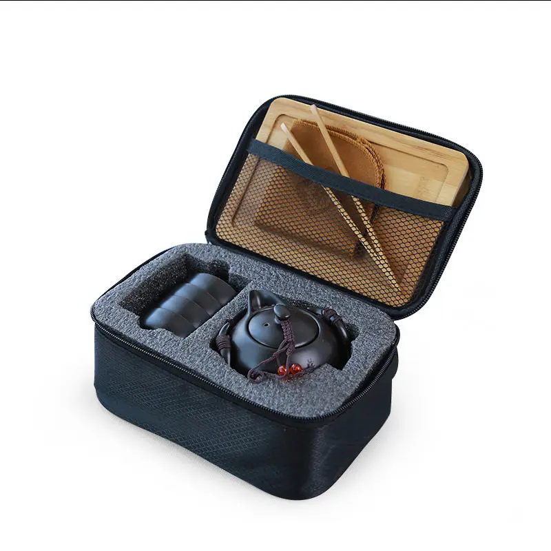 

Portable Travel Kung Fu Tea Set Simple Outdoor Household Small Ceramic Teapot Tea Cup Gift