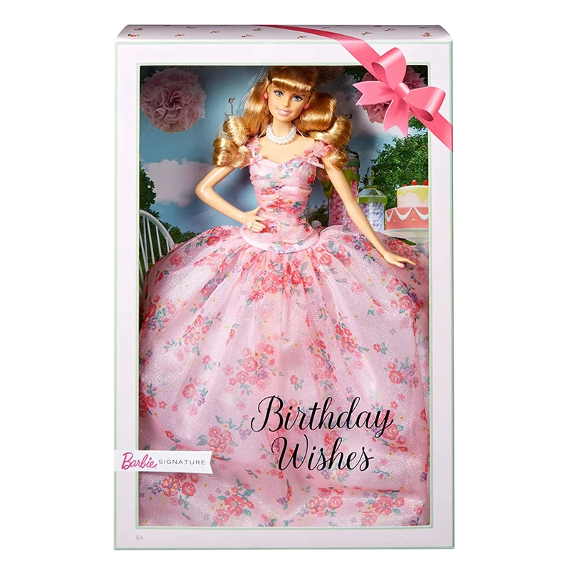 Коллекционер Барби на день рождения дневной свет со светлыми волосами наряд с