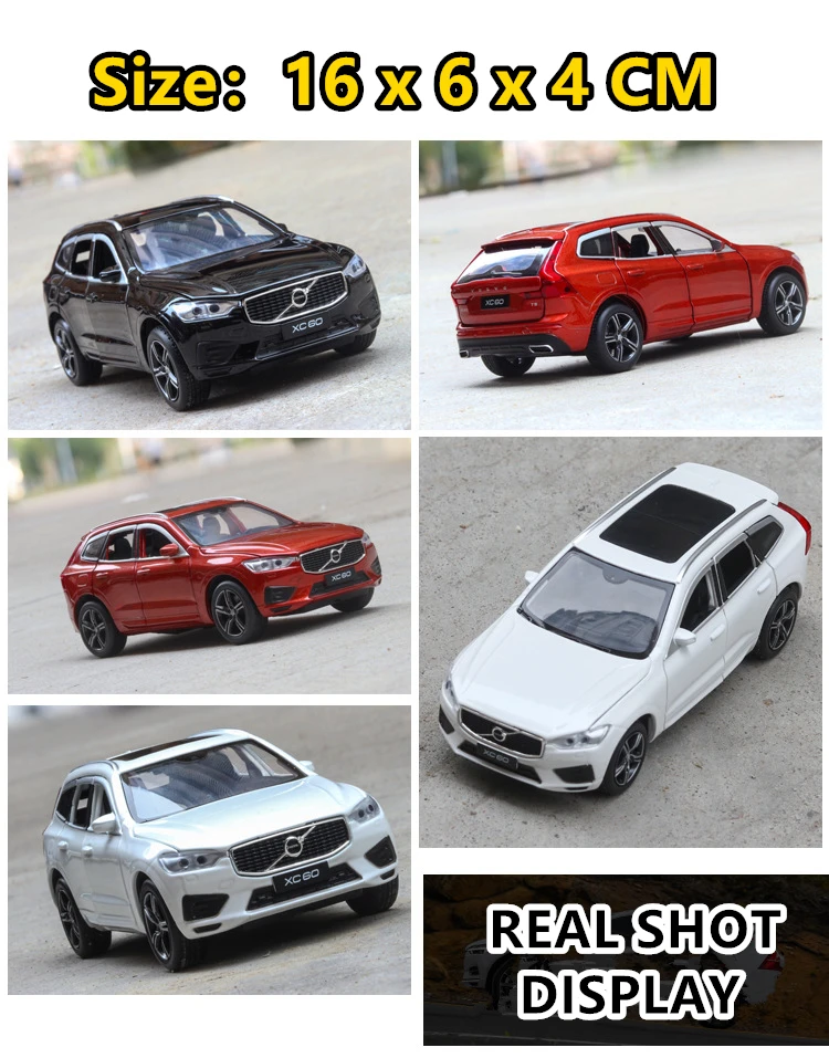 1:32 Volvo xc60 внедорожник симулятор звук и светильник игрушка модель автомобиля коллекция подарок Выдвижной Автомобиль