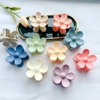 candy color plastic hairpin big flower shaped frosted hair clip hair claws for women hair accessories spring clip clamp crab