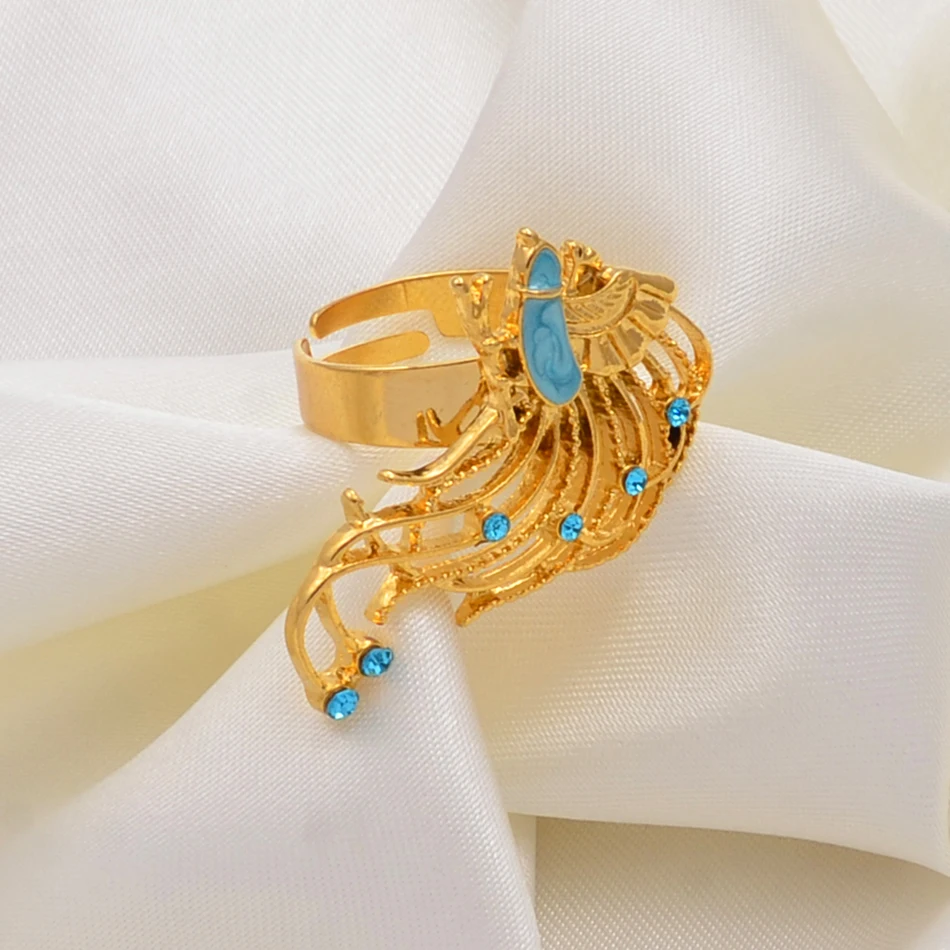 Кольцо в виде птицы с камнем ювелирные изделия этнические Подарки для женщин и