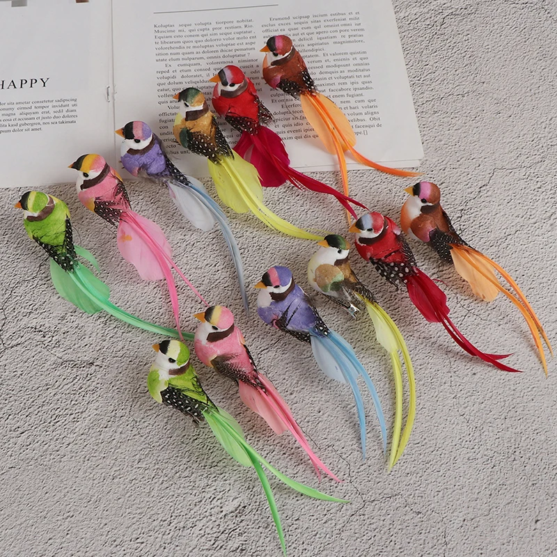 

1Pc Fake craft birds artificial foam feathers magpie home party wedding decor