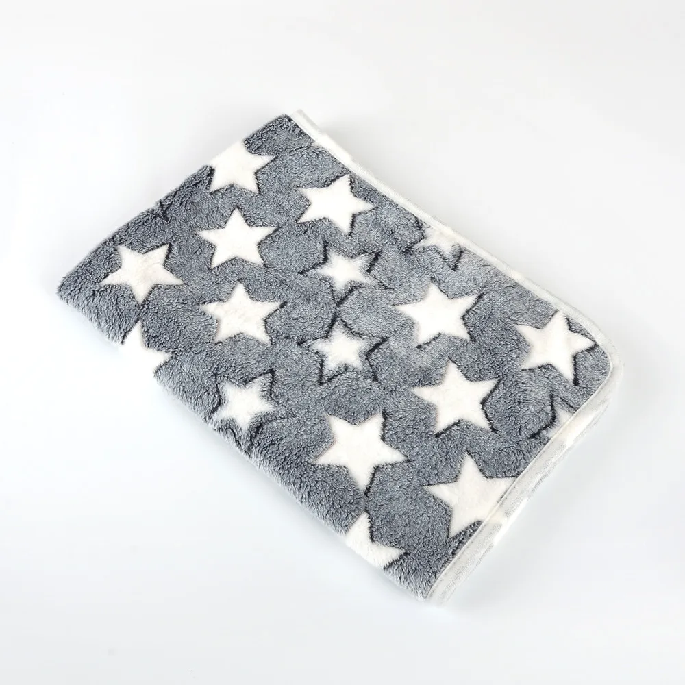 Soft Blanket Pet Winter Dog Cat Bed Mat Foot Print Warm Sleeping Mattress Small Medium Dogs Cats Coral Fleece Pet Supplies#p9