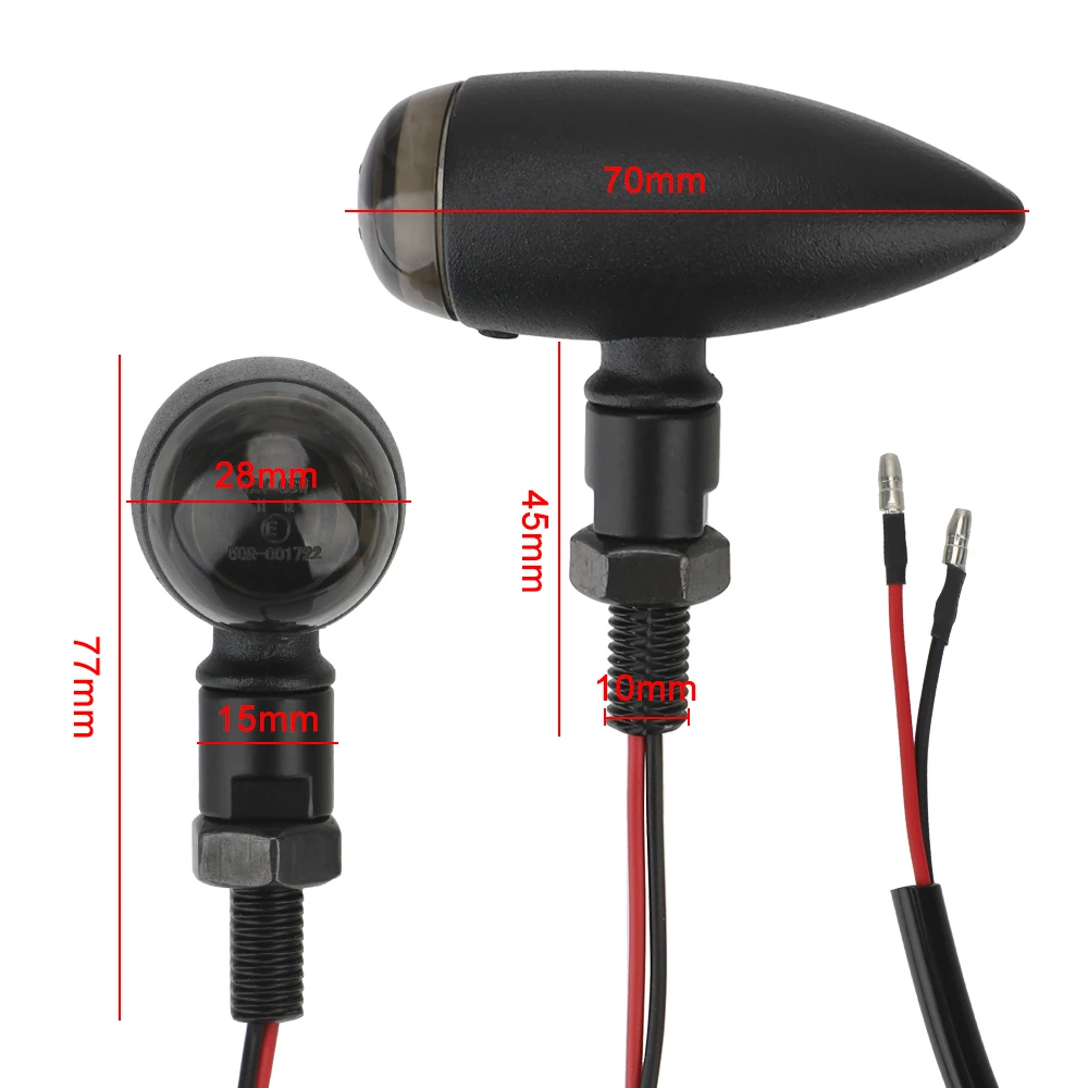 

Blinker Lamp Tail Light DC 12V Amber Motorcycle Bullet Turn Signals Indicators Lights For Cruiser Chopper Cafe Racer 2Pcs/set