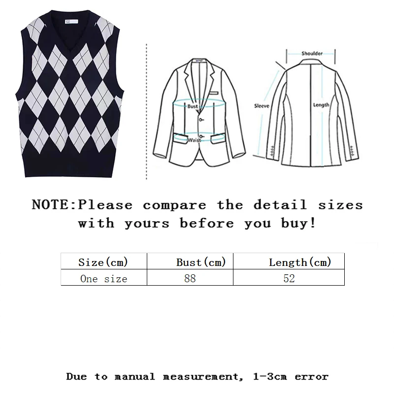 

Sllsky Women Sweater Vest V Neck Sleeveless Tank Top Jumper Preppy Style Plaid Knitted Pullover 2021 Spring Autumn New Vest