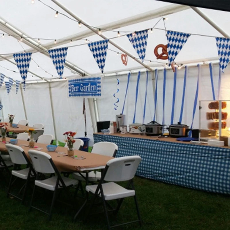 2 шт. Октоберфест Баварская синяя белая фотография 20 боковых шнурков флаг