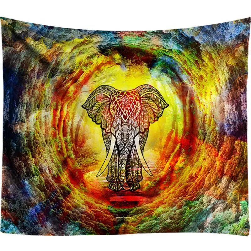 

Elephant Mandala Tapestry Soft Wall Hanging Hippy Tapestries Hippie Beach Throw College Dorm Decor Bohemian Boho Bedsheet