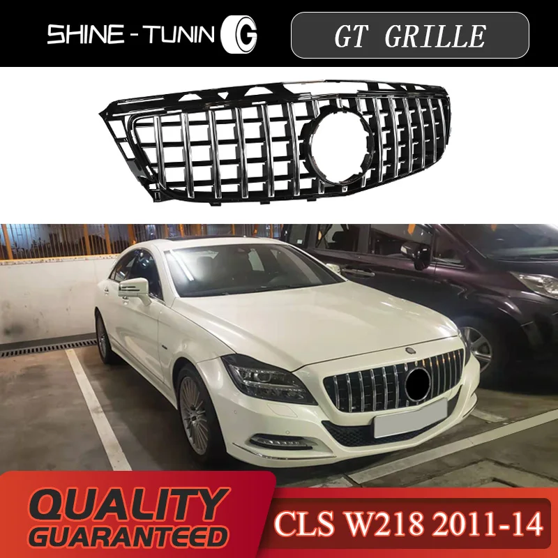 Передняя решетка подходит для CLS class W218 GT GTR 2011-14 без эмблемы | Автомобили и