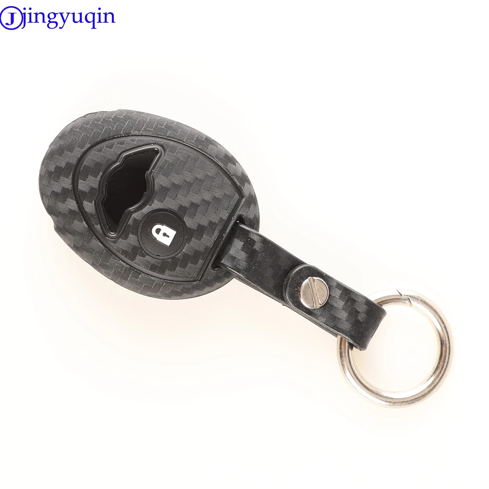 jingyuqin Carbon Silicone Car Key Case Cover 1 Buttons For BMW Mini One Cooper R50 R53 | Автомобили и мотоциклы