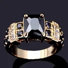 Модные квадратные циркониевые кольца с кристаллами 4 цветов для женщин, обручальное кольцо на палец, ювелирные изделия, оптовая продажа
