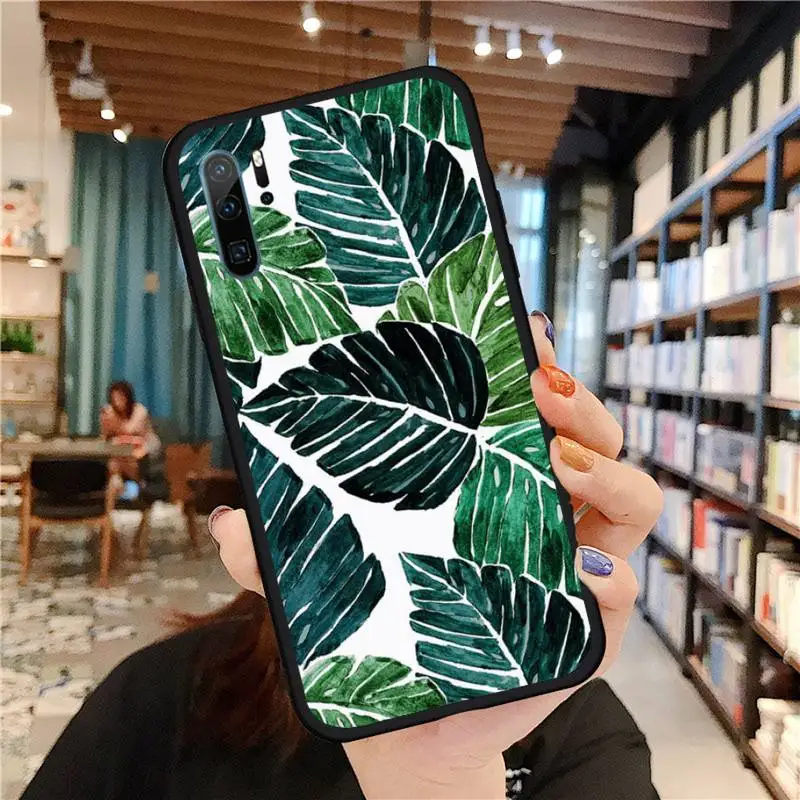

Retro Leaves Flowers Phone Case For Huawei honor Mate P 9 10 20 30 40 Pro 10i 7 8 a x Lite nova 5t Soft silicone funda
