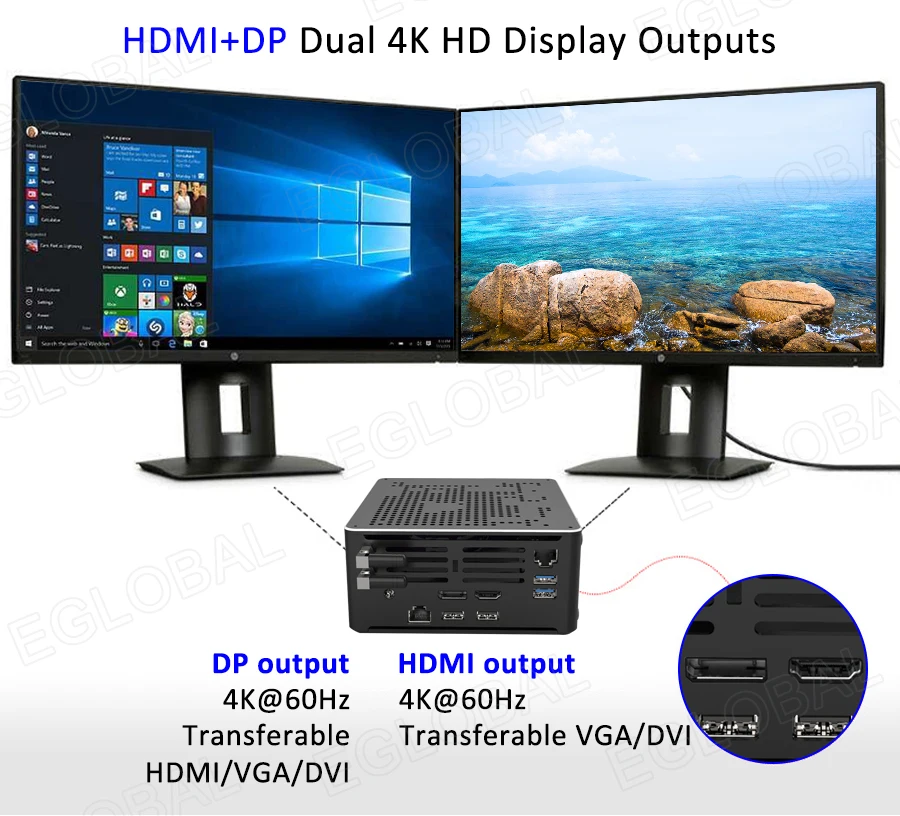 S210 игровой Мини компьютер Intel Core i9 9880H i7 9850H 2 * Lans DDR4 M.2 PCIE Micro PC Windows 10 Linux 4K HTPC DP