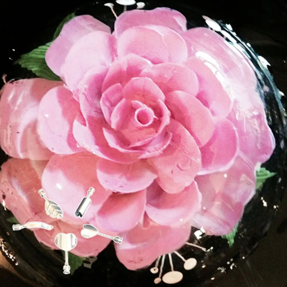 5 шт./компл. цветок 3D желе искусство иглы инструменты для Торт желатин пудинг торт