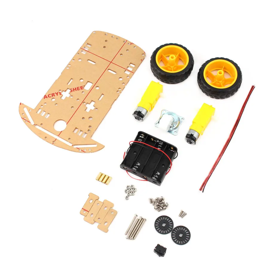 Для Arduino 2WD мотор умный робот автомобильный комплект шасси скорость кодер батарейный блок 2WD для Arduino Diy Электронный Робот автомобильный комплект