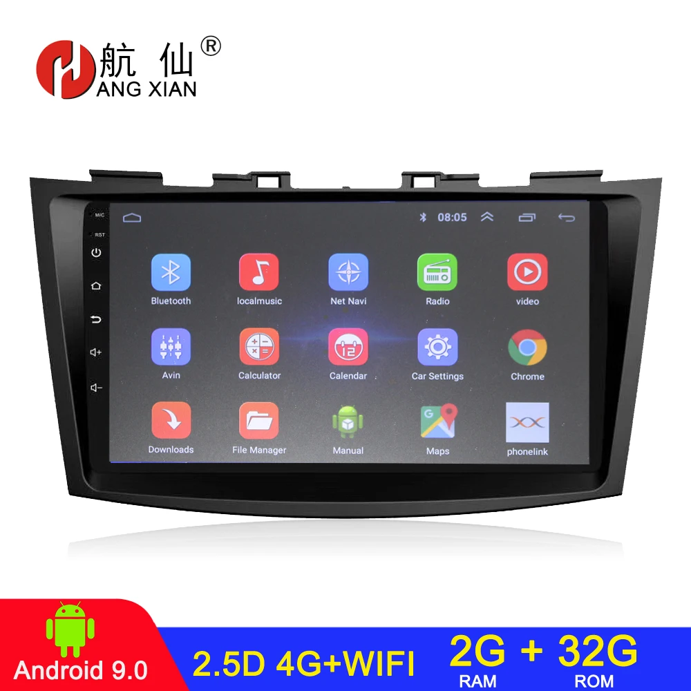 Автомагнитола 2 din на Android 9 0 для Suzuki Swift Ertiga 2005 2016 автомагнитола ГБ + 32 4G