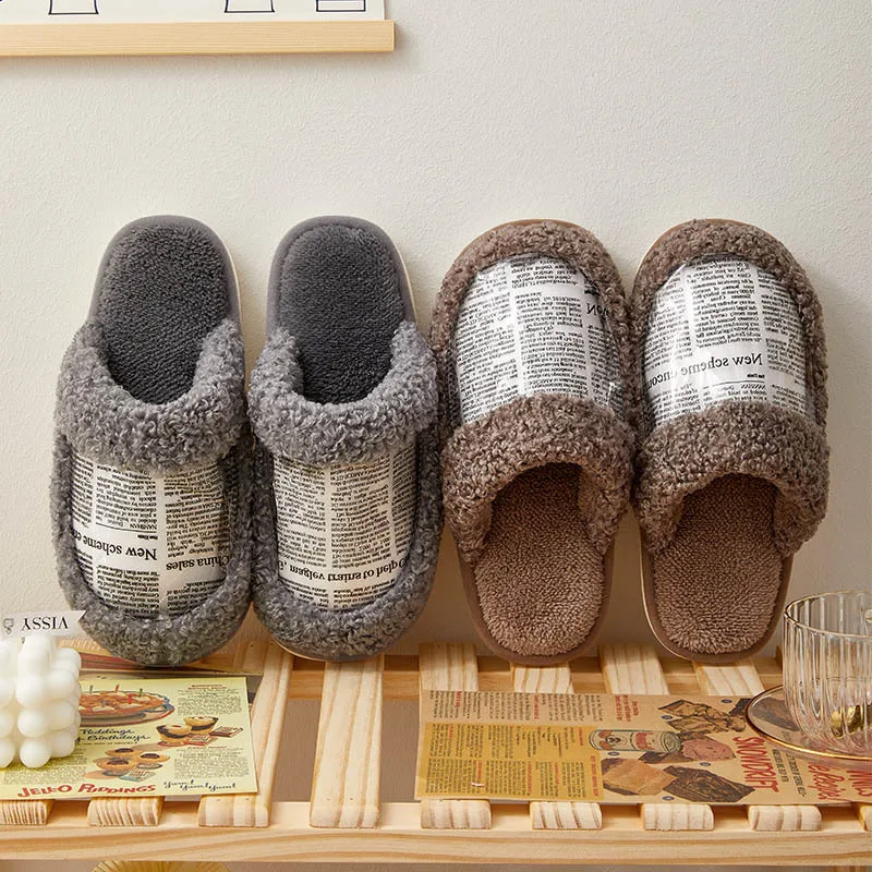 

Новинка, плюшевые домашние тапочки на флисе, Нескользящие зимние теплые домашние тапочки из ЭВА, водонепроницаемые домашние тапочки, женск...