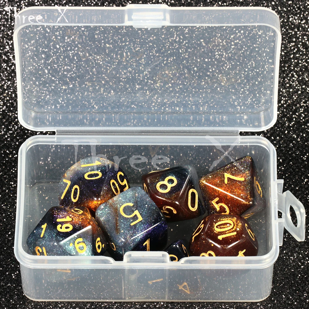 Уникальный эффект Вселенная Галактика DND кости 7 шт DnD RPG игры хобби|Настольные