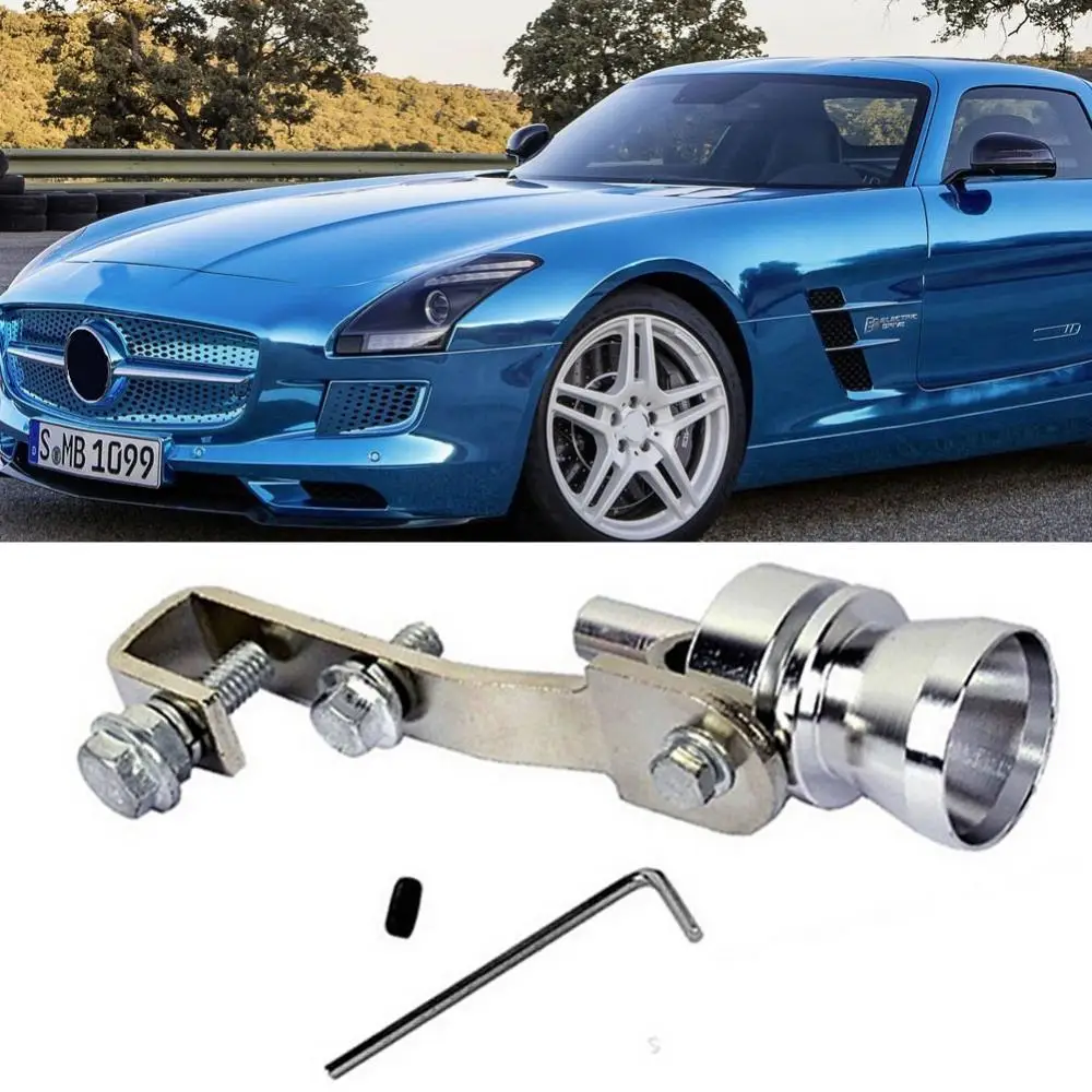 

80% Hot Sales!! Universal Car Turbo Sound Muffler Exhaust Pipe Blow Vale BOV Simulator Whistle