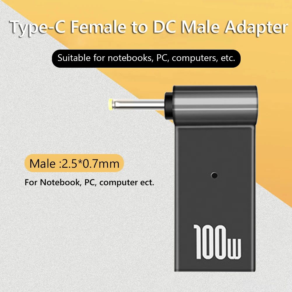 Адаптер питания PD 100 Вт для ноутбука разъем USB Type-C Мама-папа постоянного тока